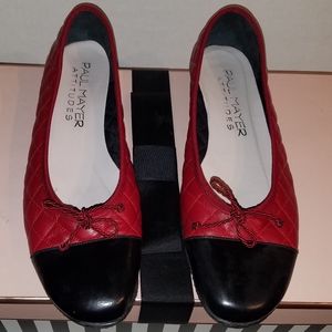 Paul Mayer Quilted Cap Toe Ballet Flats